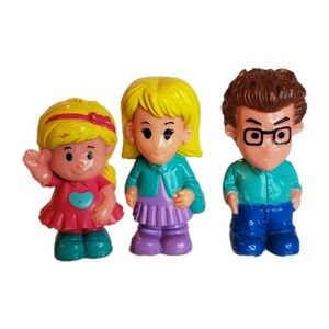 Keenway My Happy Home Take-Along Dollhouse Dolls Lot 3 Figures - Family Set